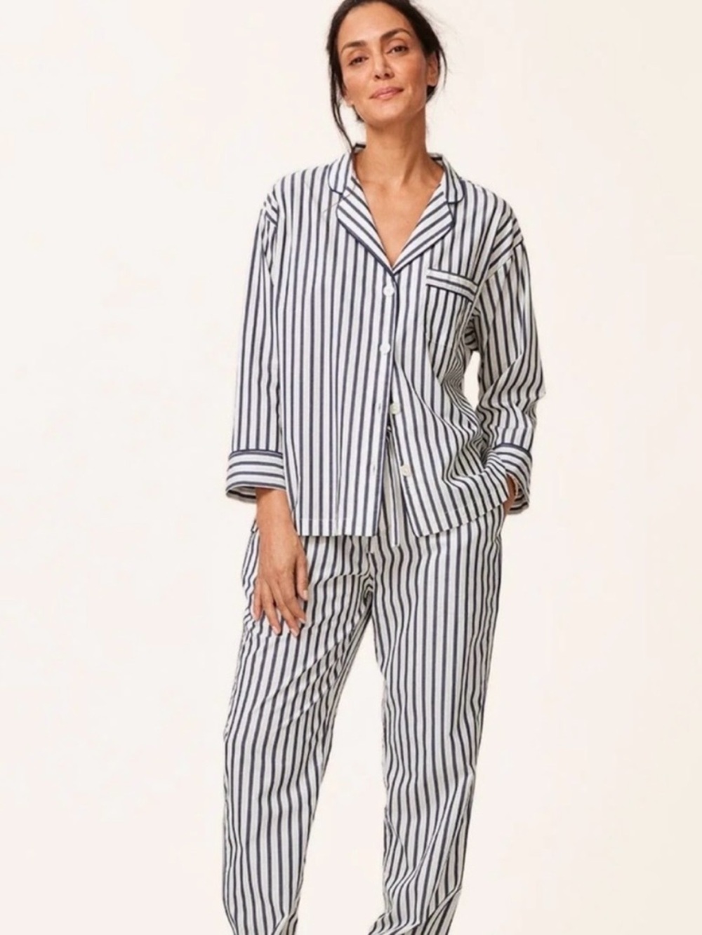 Sleepy Jones Marina Long Sleeve Pajamas size M (washed not worn) New $198